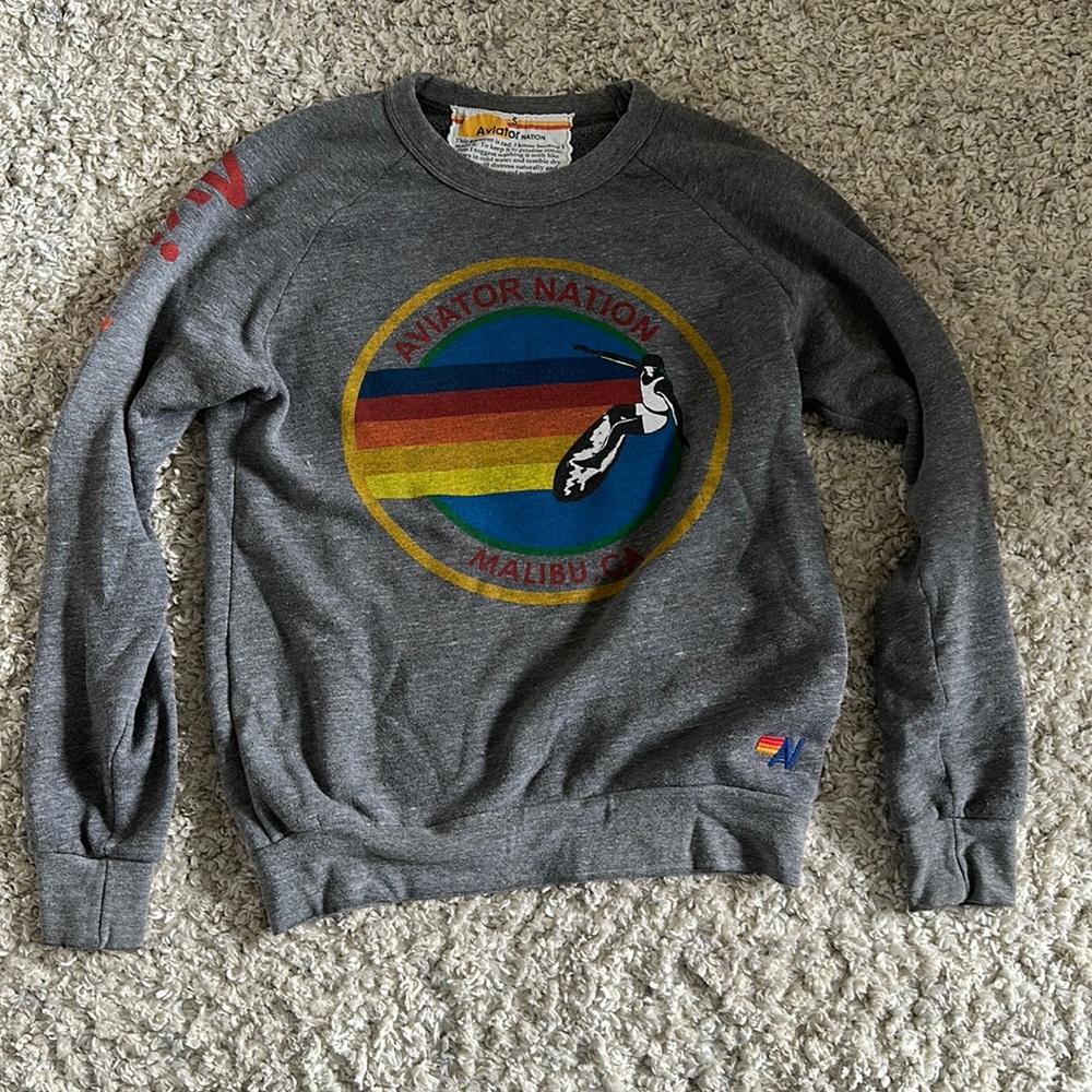 Aviator nation logo crewneck size Small